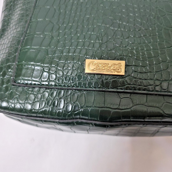 Carlos Santana, Crossbody Green Croc Purse with Coin Purse & Mobile Phone Pocket - Picture 16 of 16
